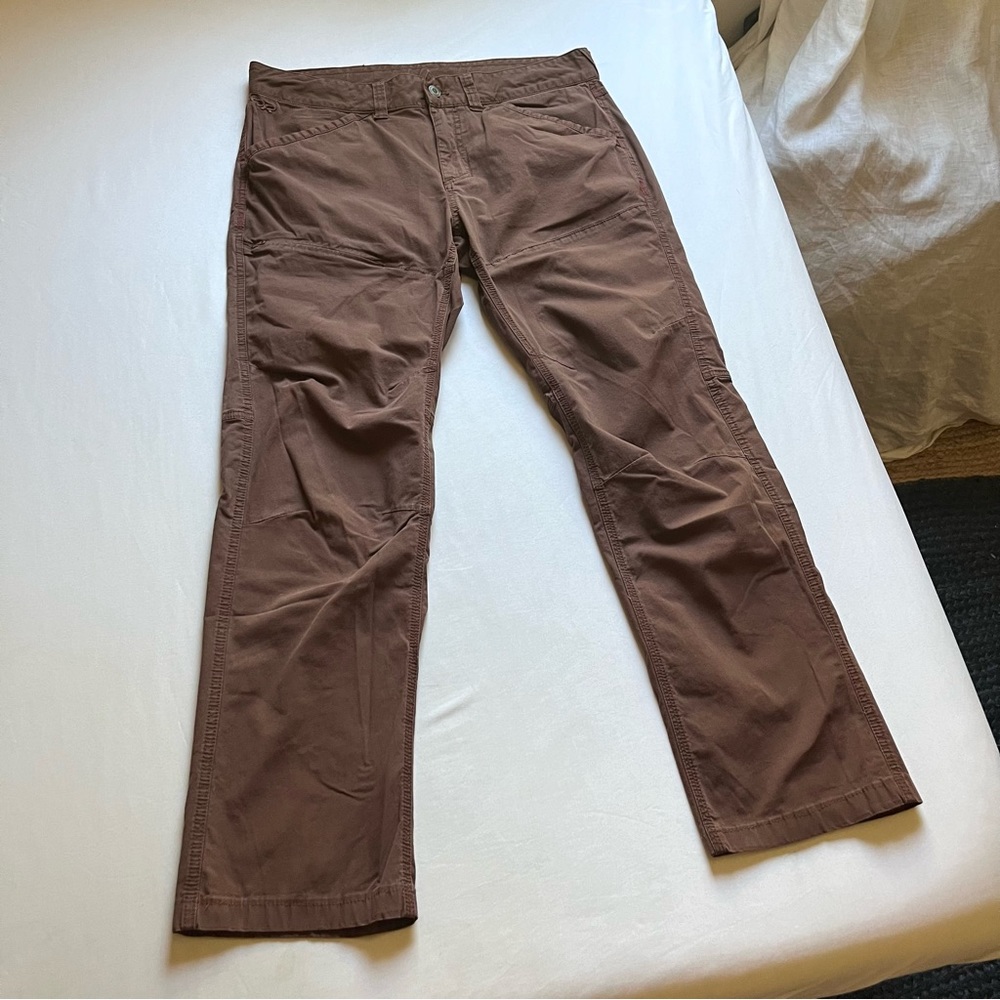 OUTDOOR RESEARCH brown straight leg cotton nylon elastane pants